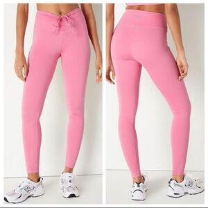 Victoria’s Secret pink adjustable waist ruched leggings pink small new